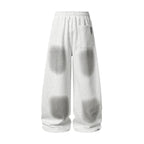Spray Paint Star Print Distressed Sweatpants - Drenn