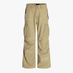 Cotton Hole Patch Pleated Multi-Pocket Cargo Casual Pants - Drenn