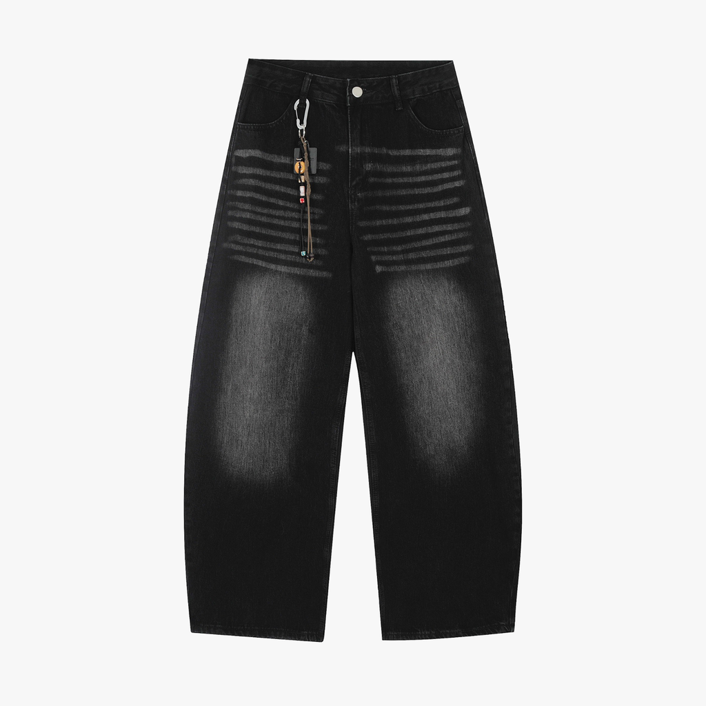 Vintage Embroidered Cross Washed Scimitar Jeans - Drenn