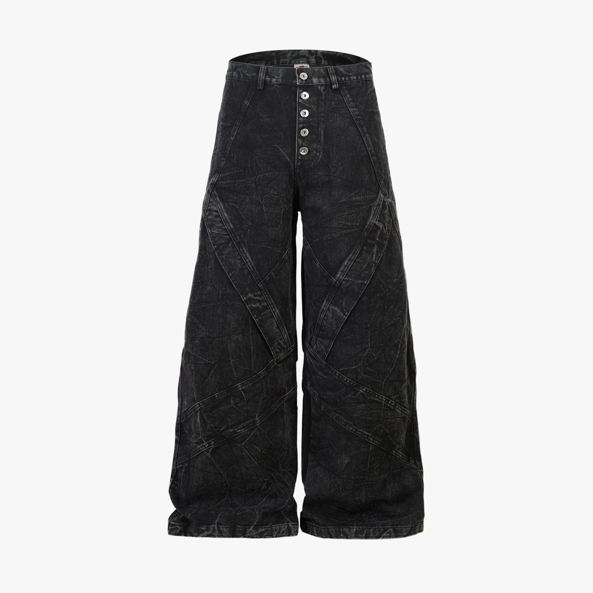 High Street Functional Structured Design Tie-Dye Baggy Jeans - Drenn