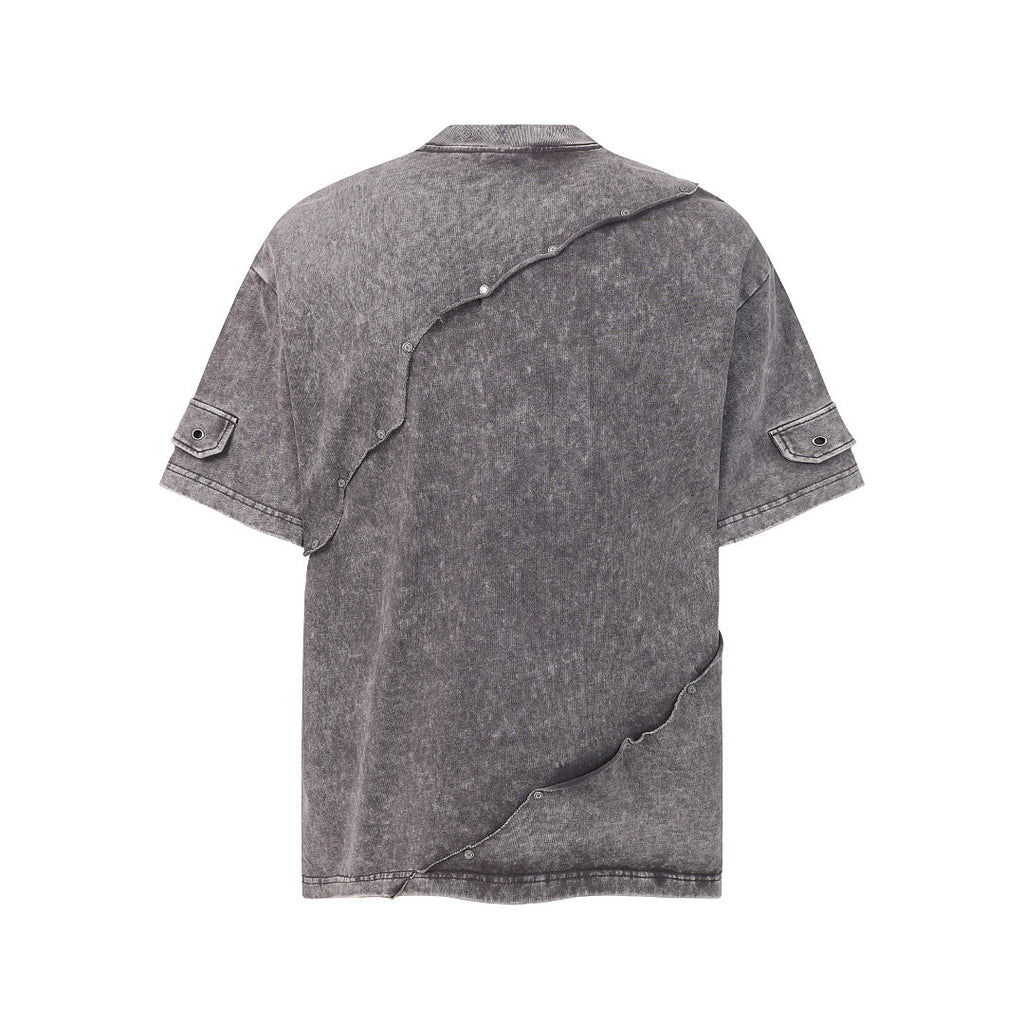 Panel Cotton Stitch T-Shirt - Drenn