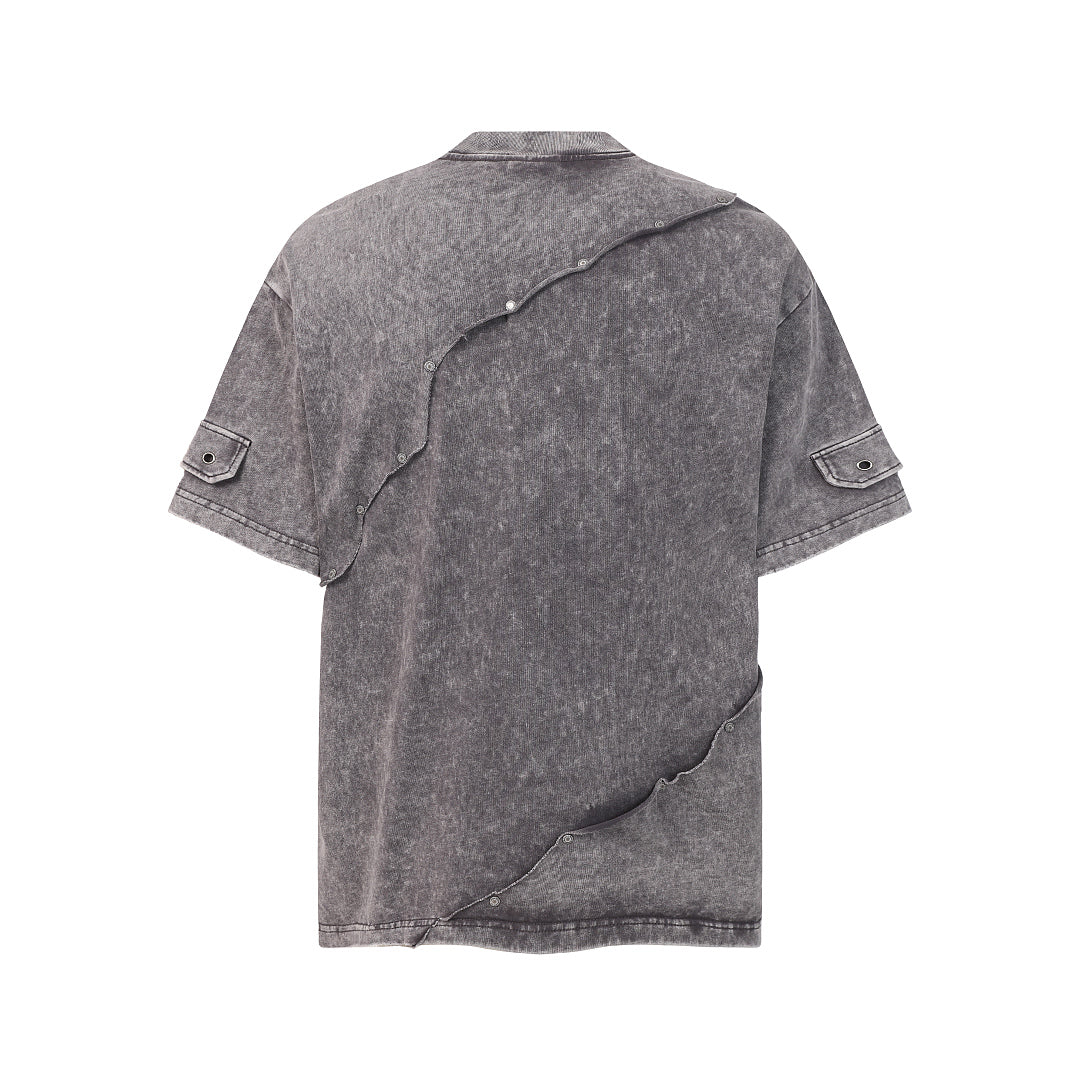 Panel Cotton Stitch T-Shirt - Drenn
