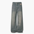 Washed Dirty-Dye Straight Jeans - Drenn