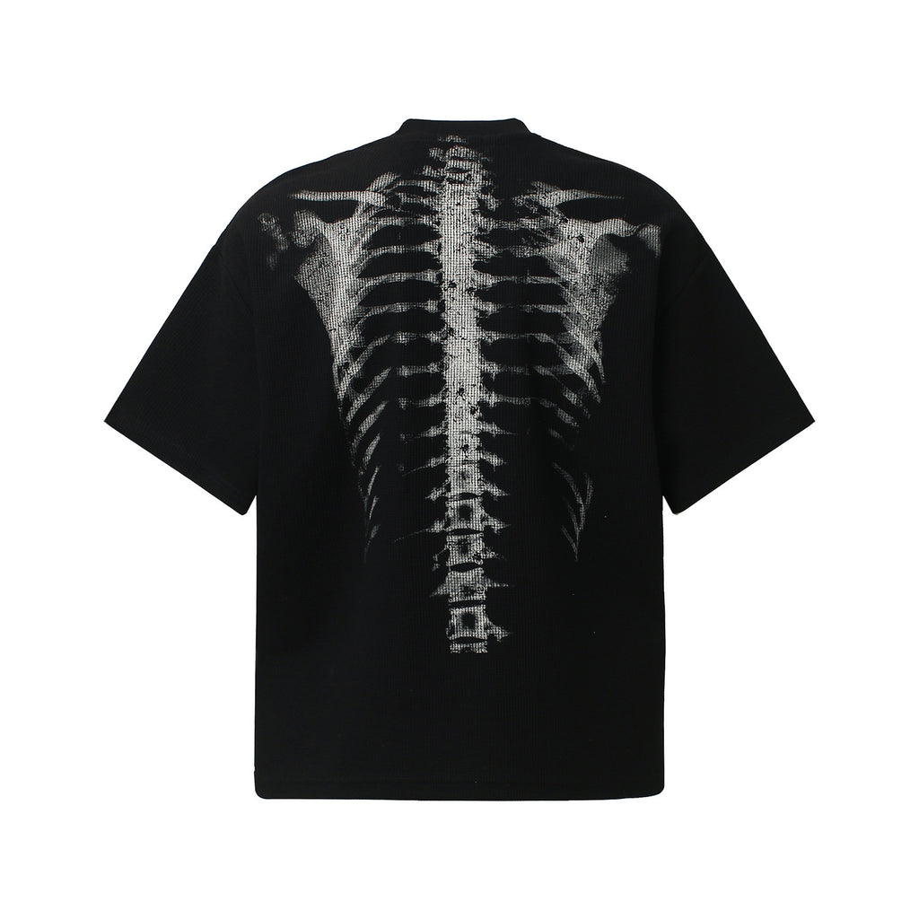 Retro Streetwear Waffle‑Knit T-Shirt