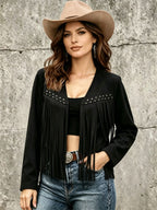Women’s fringed stud jacket