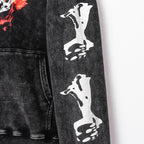 Black Washed Graphic Oversized Hoodie