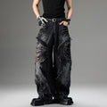 Men's Vintage Deconstructed Distressed Jeans