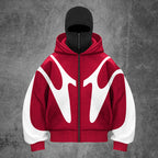 Men’s Double Hood Hoodie | 3D Geometric Oversized Streetwear Hoodie