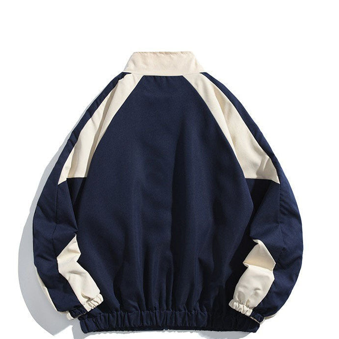 Men's Color Block Streetwear Varsity Jacket
