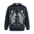 Cyclist Graphic | Knit Retro Cardigan - Drenn