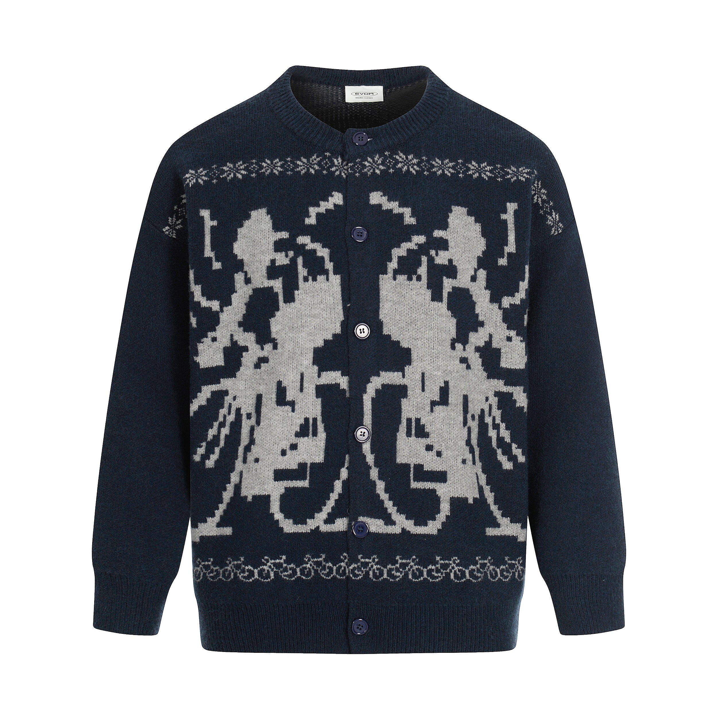 Cyclist Graphic | Knit Retro Cardigan - Drenn