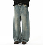 Washed Dirty-Dye Straight Jeans - Drenn