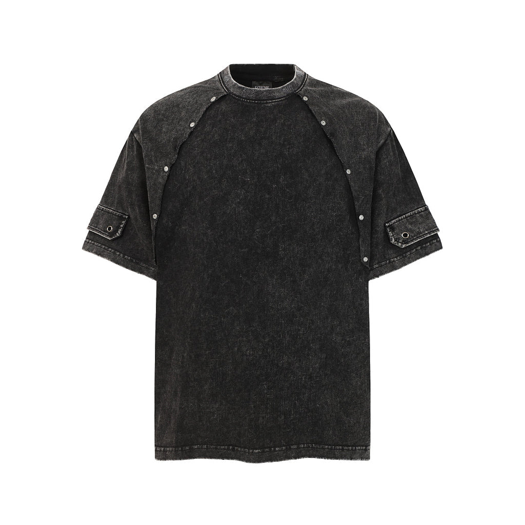 Panel Cotton Stitch T-Shirt - Drenn
