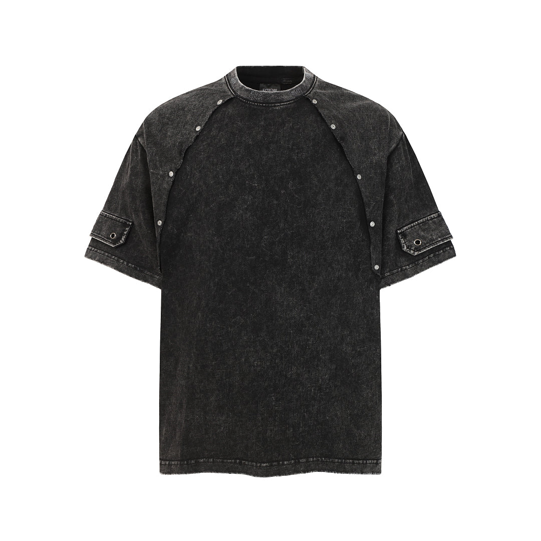 Panel Cotton Stitch T-Shirt - Drenn