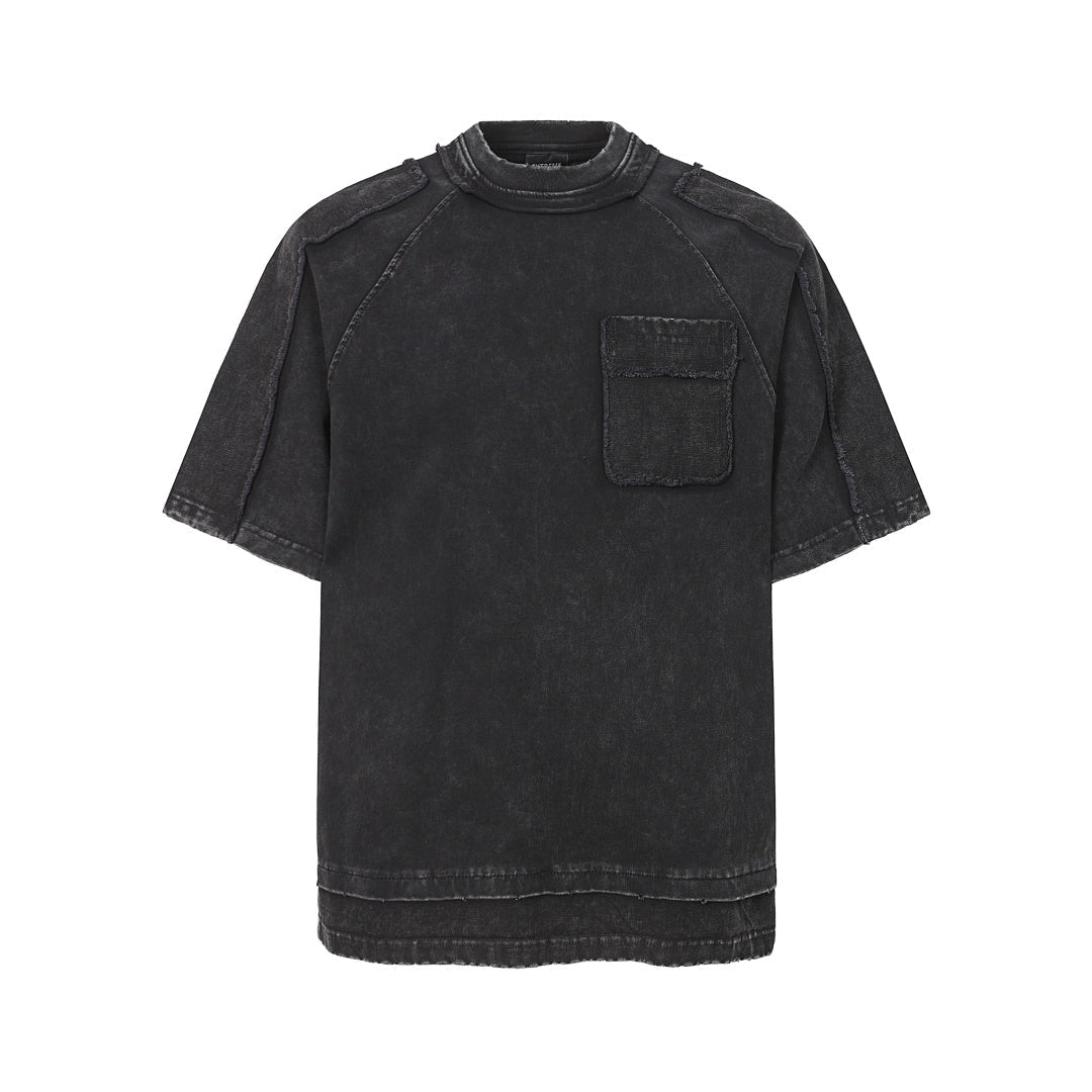 Exposed Seam Washed T Shirt - Drenn