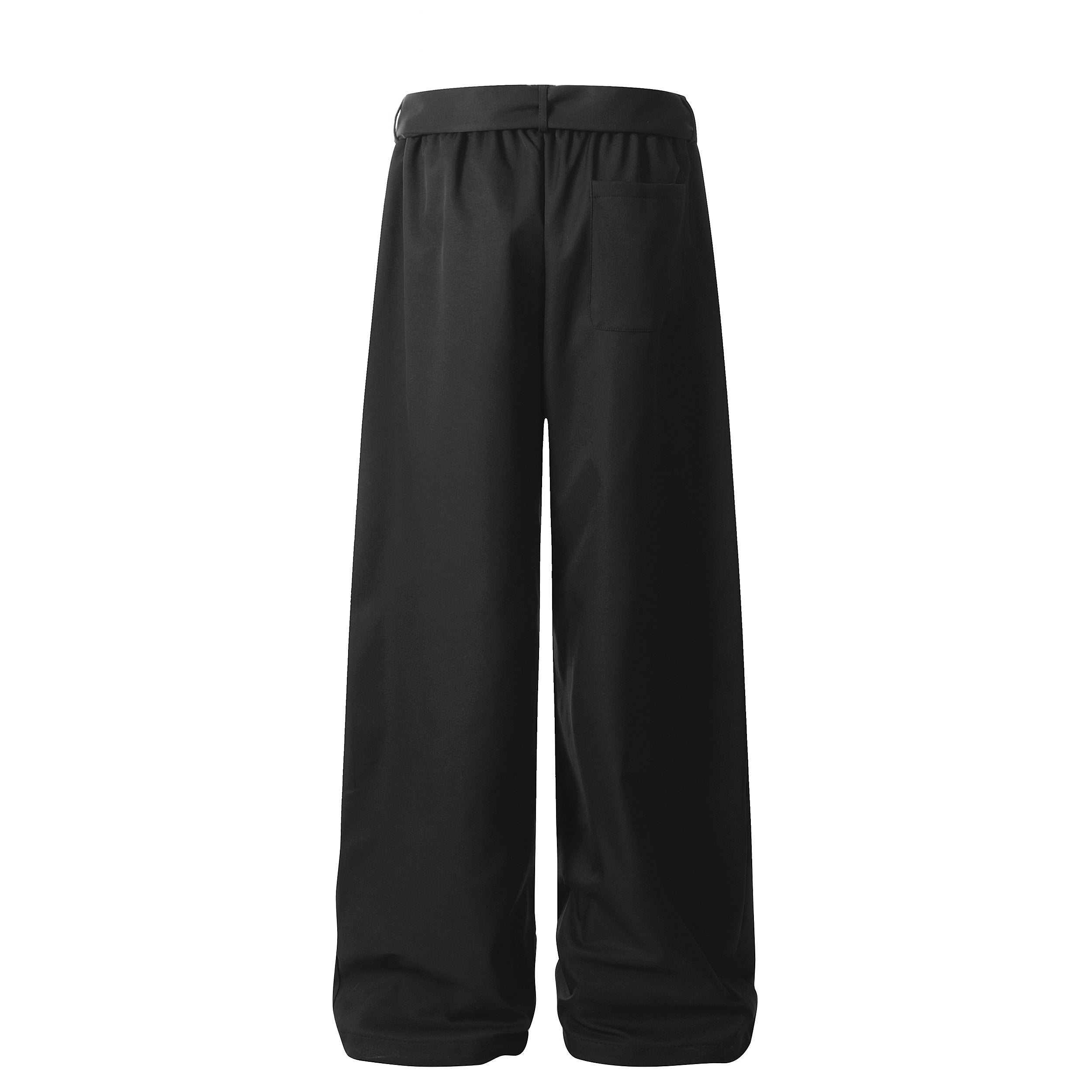 Pleated Belted Machete Track Pants - Drenn