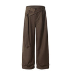 Pleated Belted Machete Track Pants - Drenn