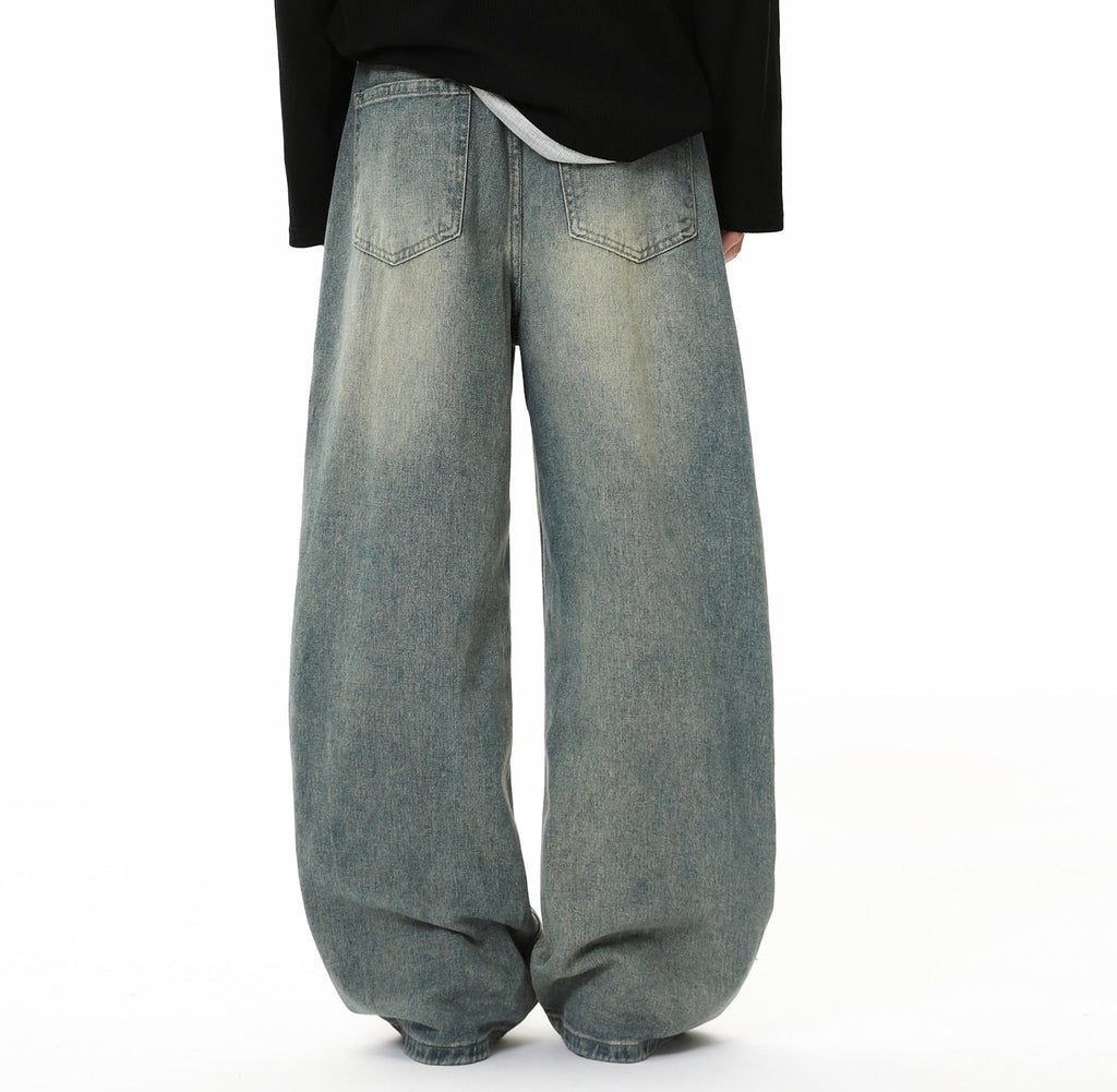 Washed Dirty-Dye Straight Jeans - Drenn