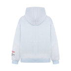 Detachable Hair Clip Decoration Zip Up Hoodie - Drenn