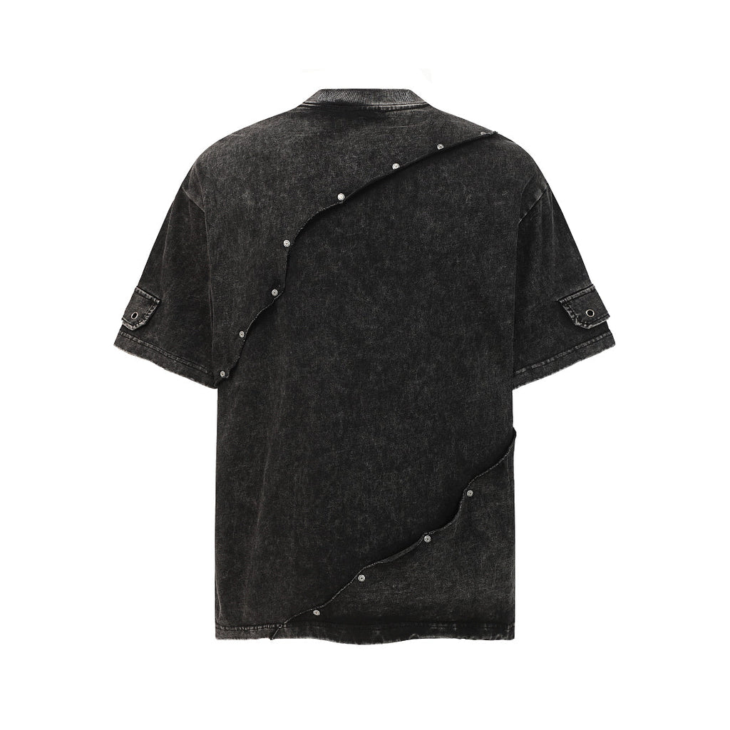 Panel Cotton Stitch T-Shirt - Drenn