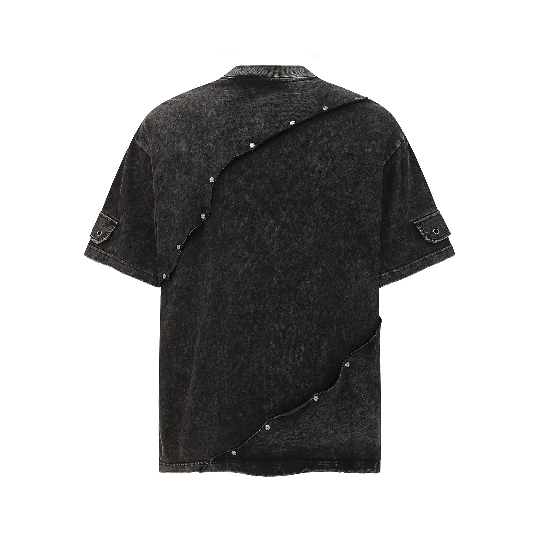 Panel Cotton Stitch T-Shirt - Drenn