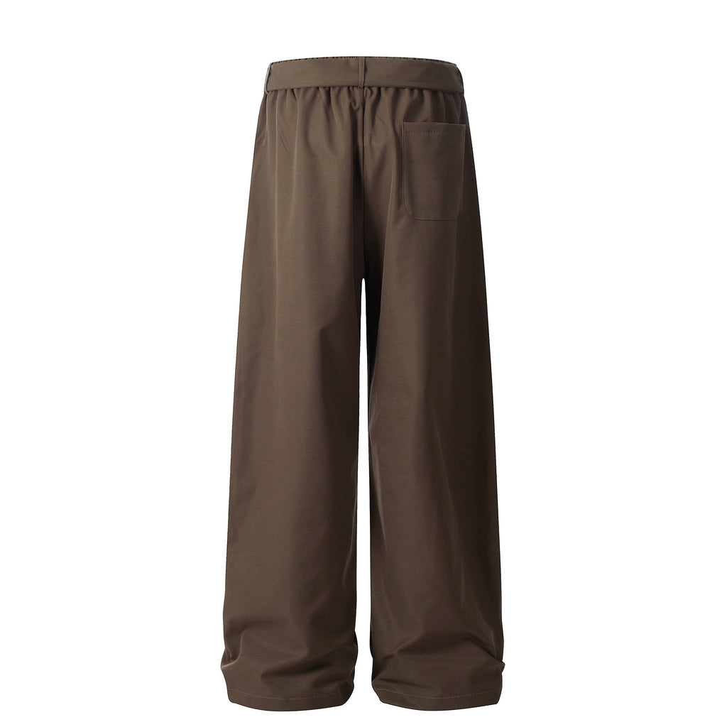 Pleated Belted Machete Track Pants - Drenn