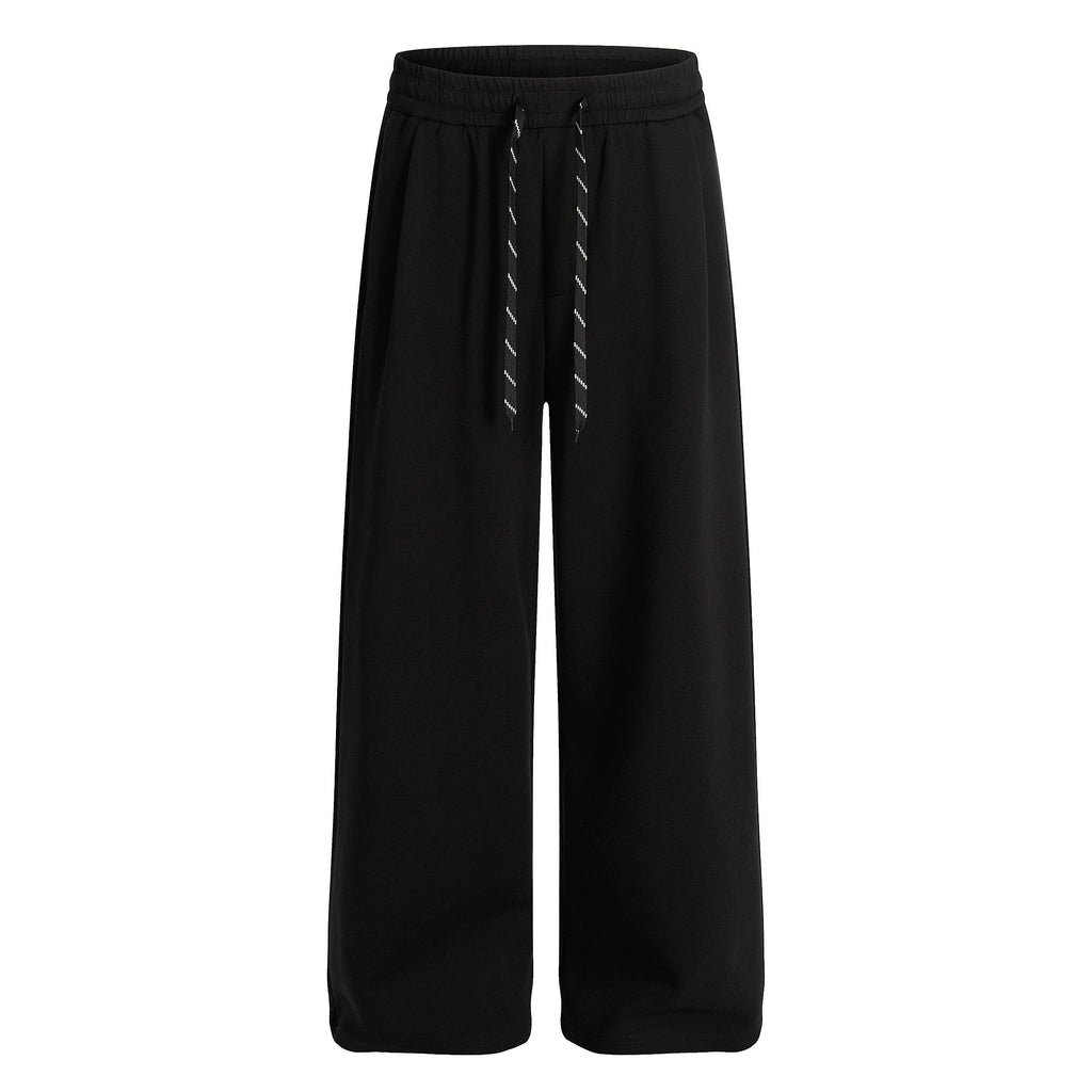 Drawstring Wide Leg Relaxed Sweatpants - Drenn