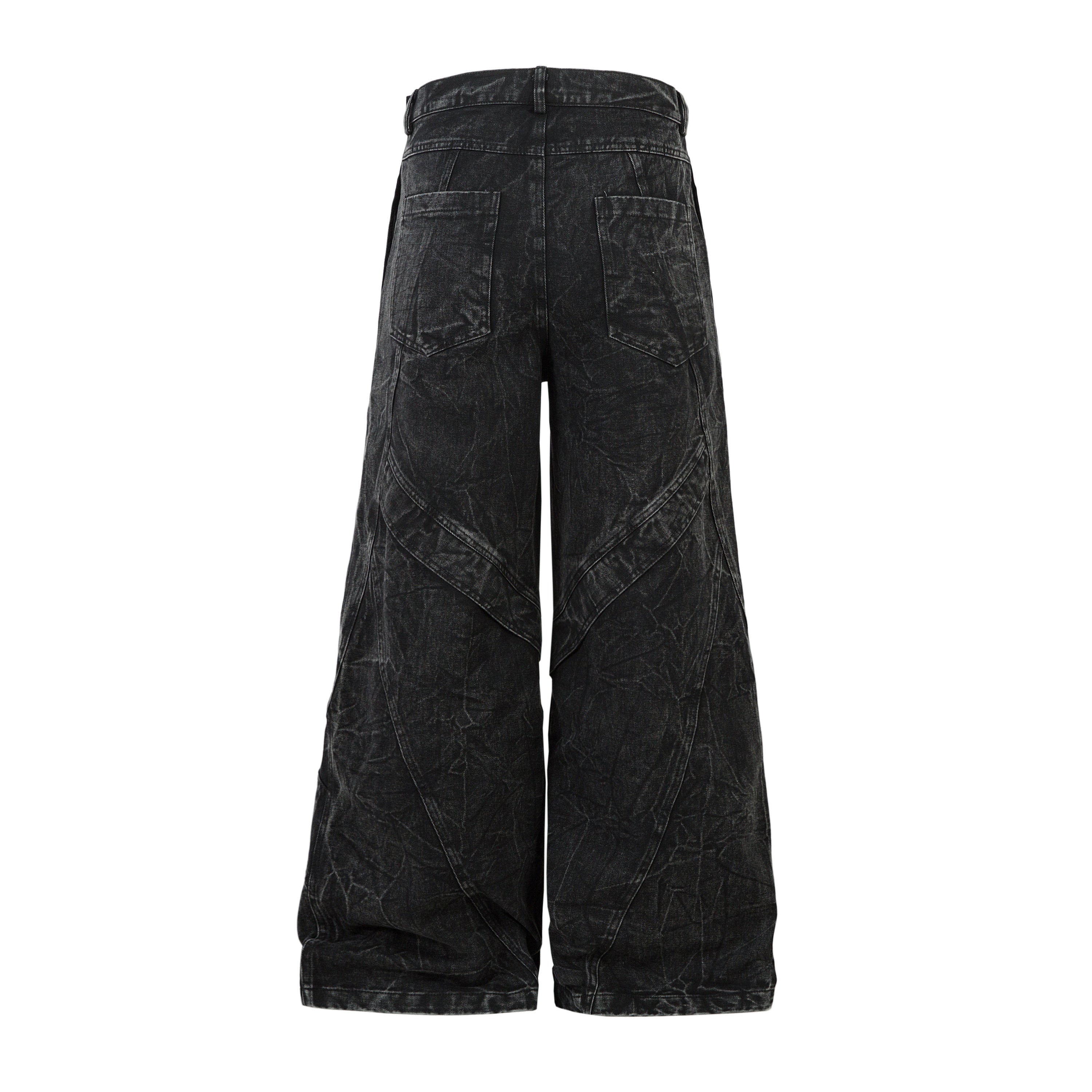 High Street Functional Structured Design Tie-Dye Baggy Jeans - Drenn