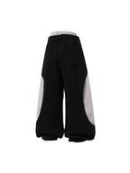 Striped Panel Wide Leg Sweatpants - Drenn