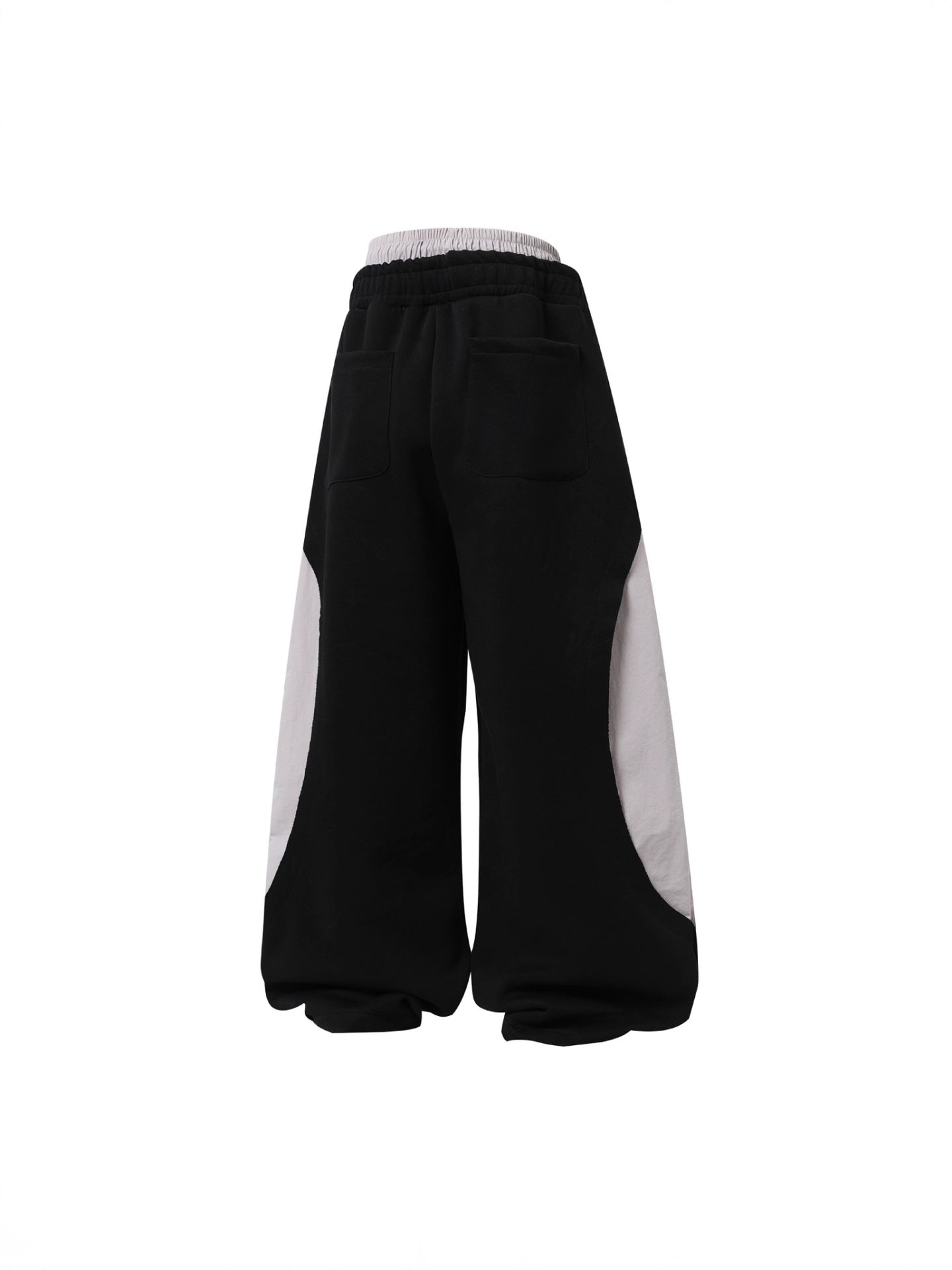 Striped Panel Wide Leg Sweatpants - Drenn