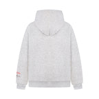 Detachable Hair Clip Decoration Zip Up Hoodie - Drenn