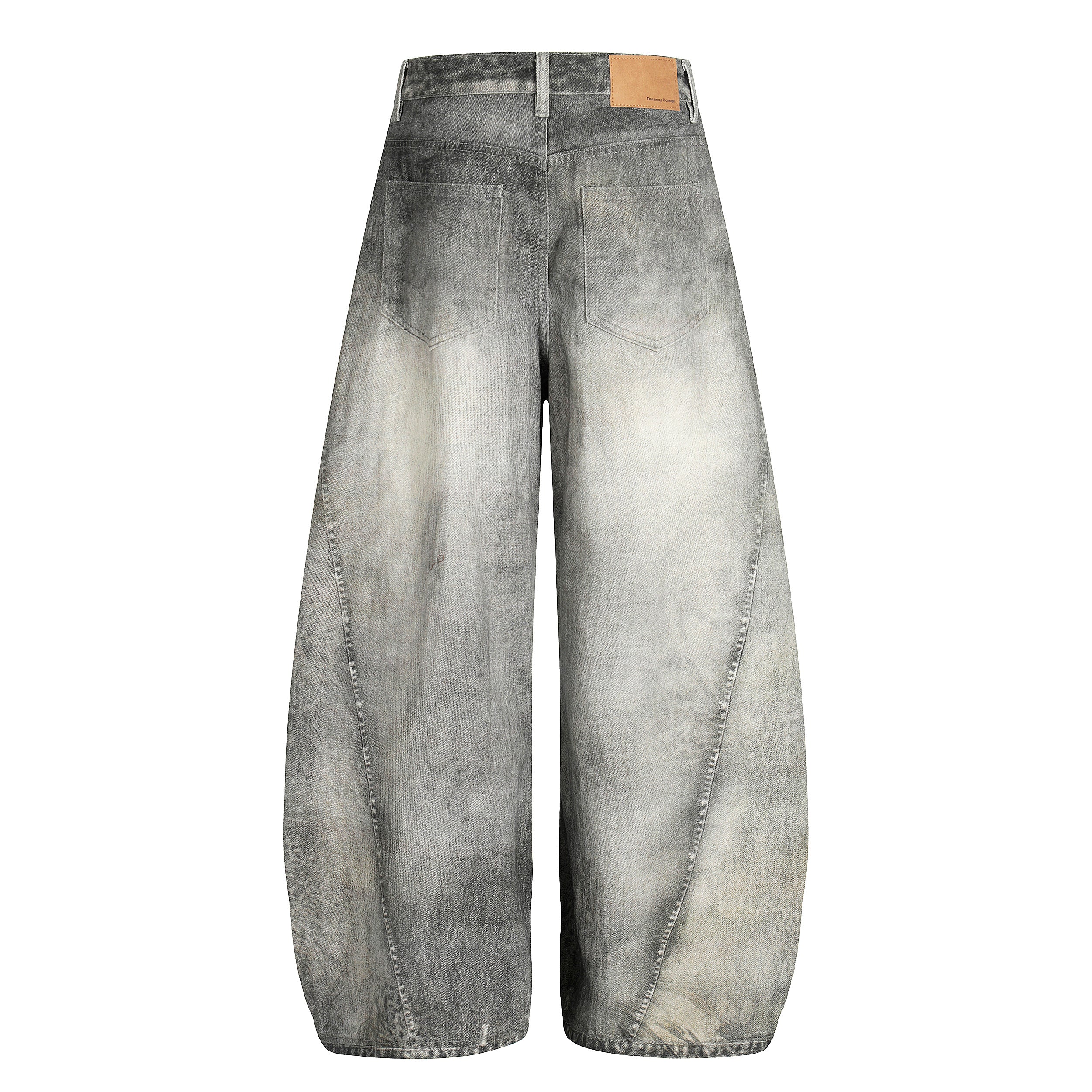 Vintage Heavy Distressed Washed Barrel Jeans - Drenn