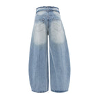 Vintage Washed Patchwork Distressed Scimitar Jeans - Drenn