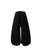 Double Waist Washed Side Stripe Sweatpants - Drenn
