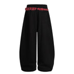 Street Detachable Plaid Waistband Machete Casual Pants - Drenn