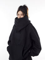 Unisex Ninja Turtleneck Hoodie | Oversized Y2K Harajuku Streetwear Hoodie