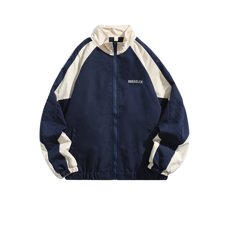 Men's Color Block Streetwear Varsity Jacket