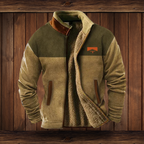 Męski płaszcz z polaru z długim rękawem