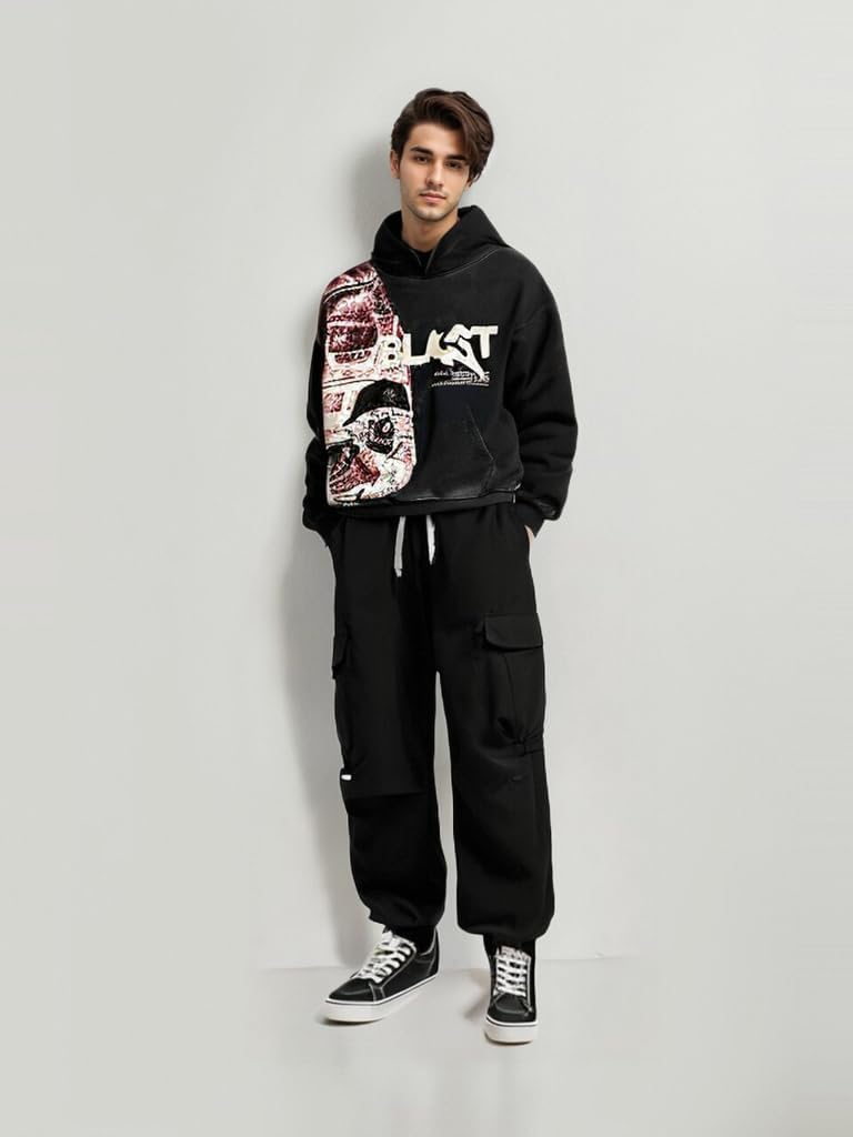 Sudadera gótica oversize para hombre