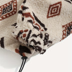 Women's Ethnic Print Fleece Zip-Up Sweater