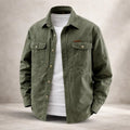 Men's Long-Sleeved Cotton Overshirt
