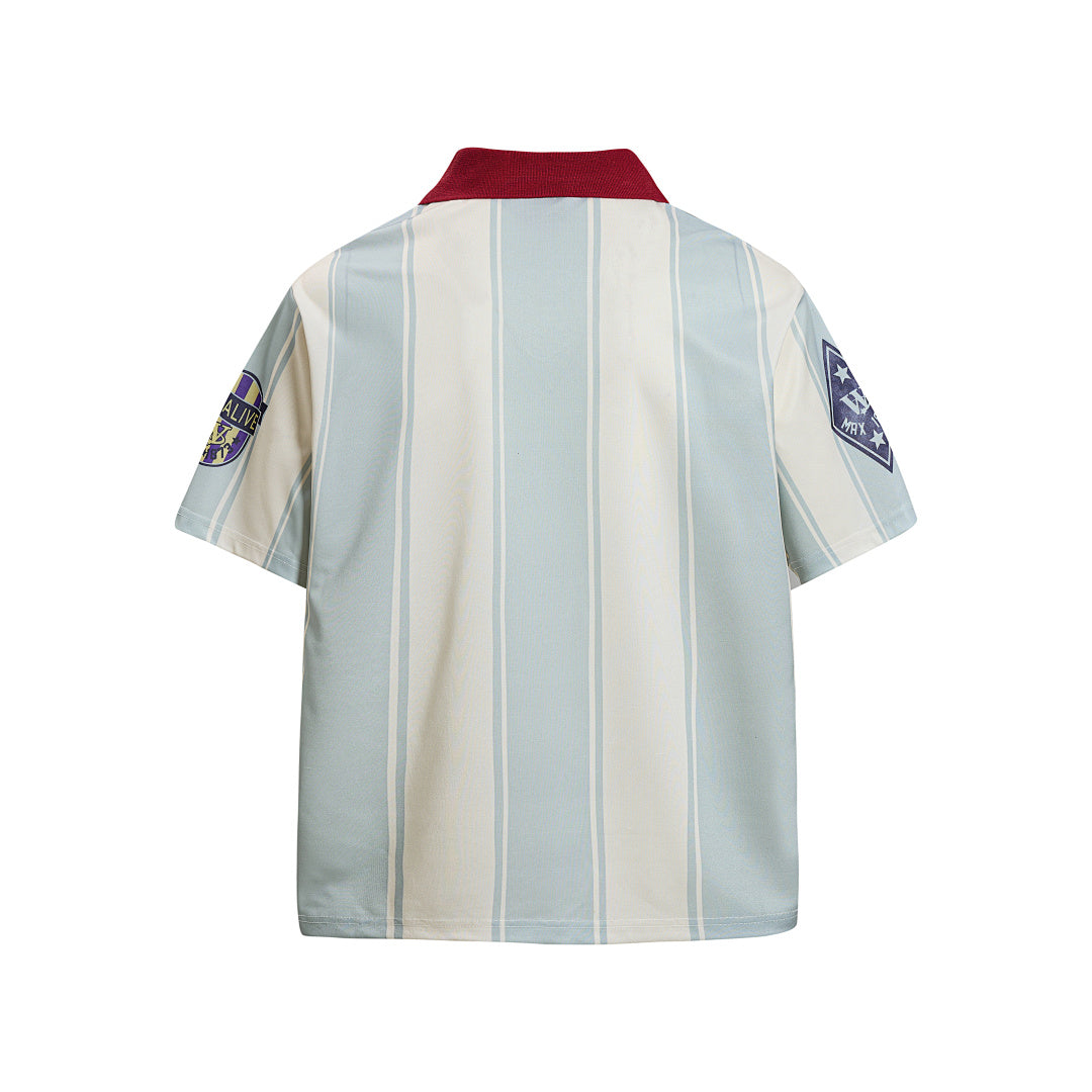 Retro Striped Football Club Jersey T-Shirt - Drenn