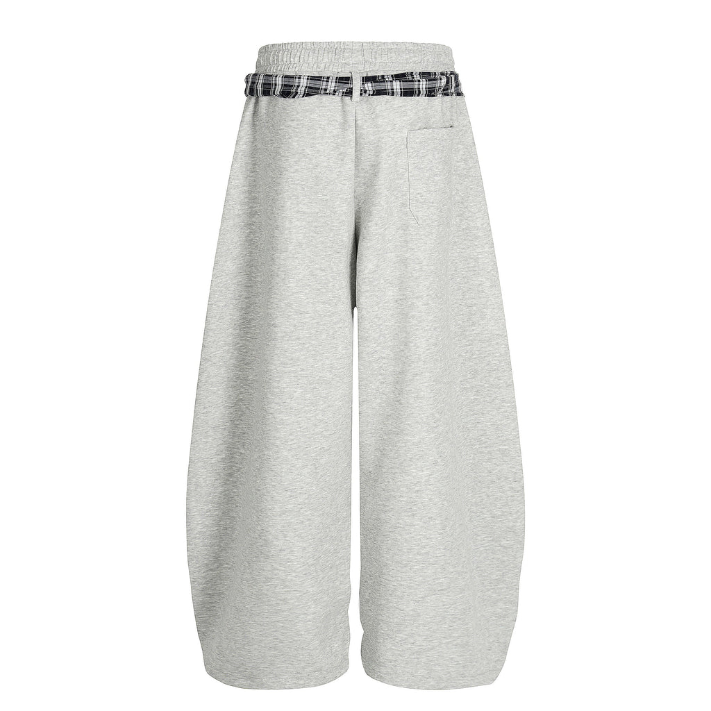 Street Detachable Plaid Waistband Machete Casual Pants - Drenn