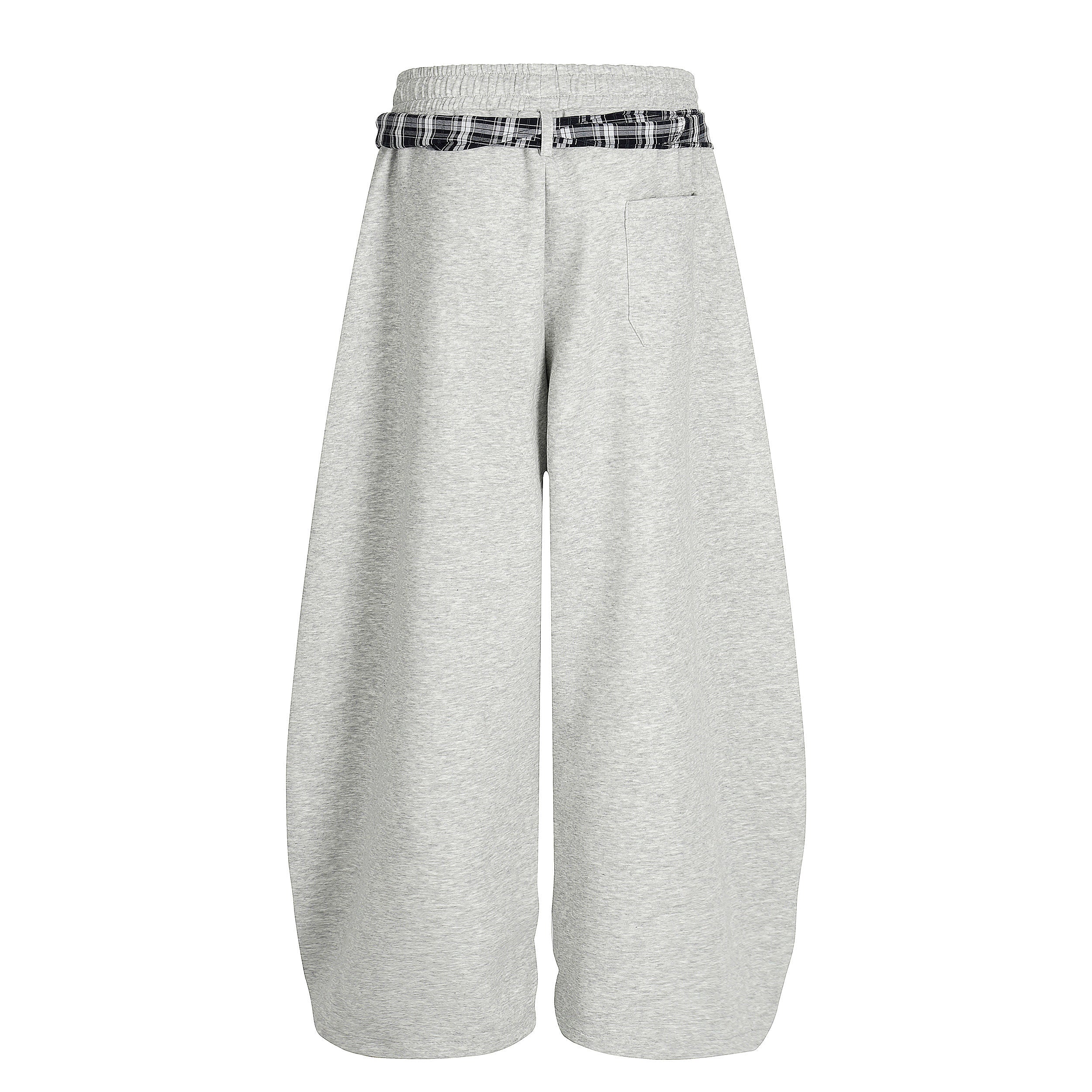 Street Detachable Plaid Waistband Machete Casual Pants - Drenn