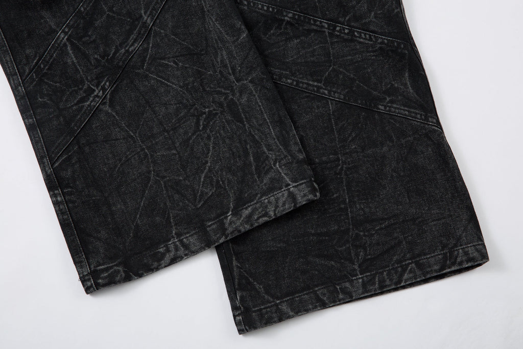 High Street Functional Structured Design Tie-Dye Baggy Jeans - Drenn