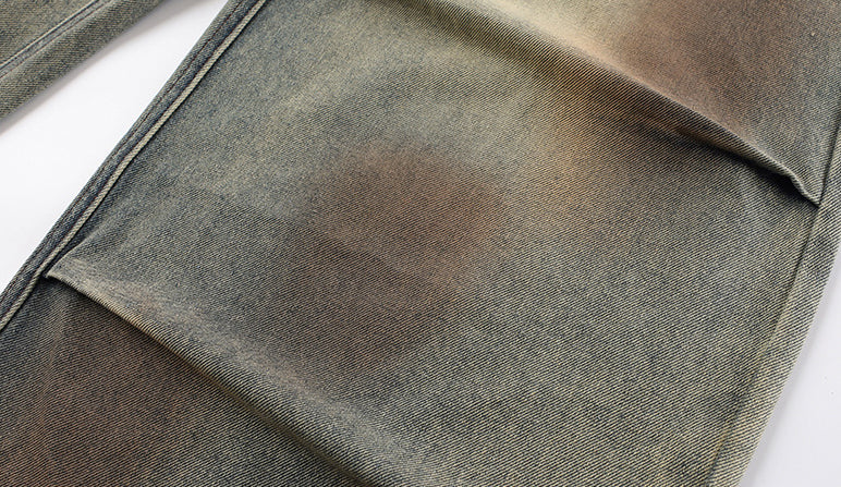 Gradient Sandwash Detachable Tie Baggy Jeans - Drenn