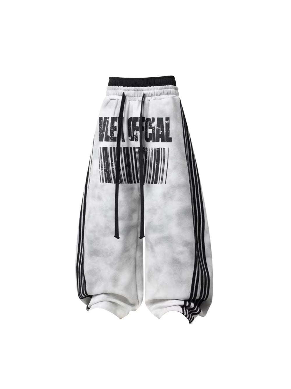 Double Waist Washed Side Stripe Sweatpants - Drenn