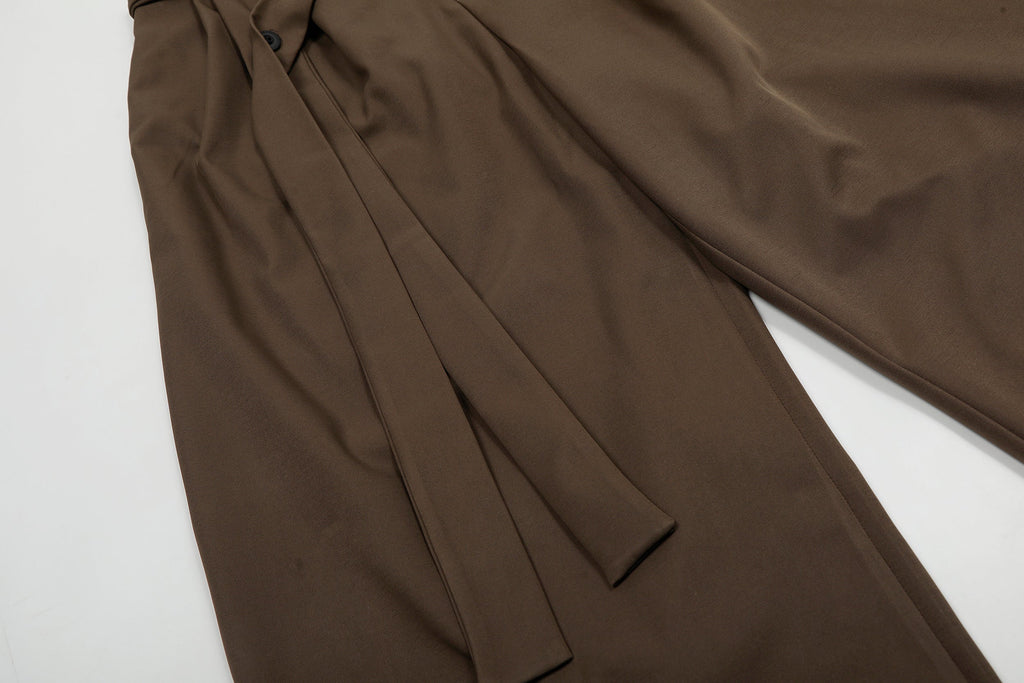 Pleated Belted Machete Track Pants - Drenn