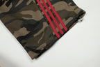 Retro Patchwork Embroidered Camouflage Barrel Pants - Drenn