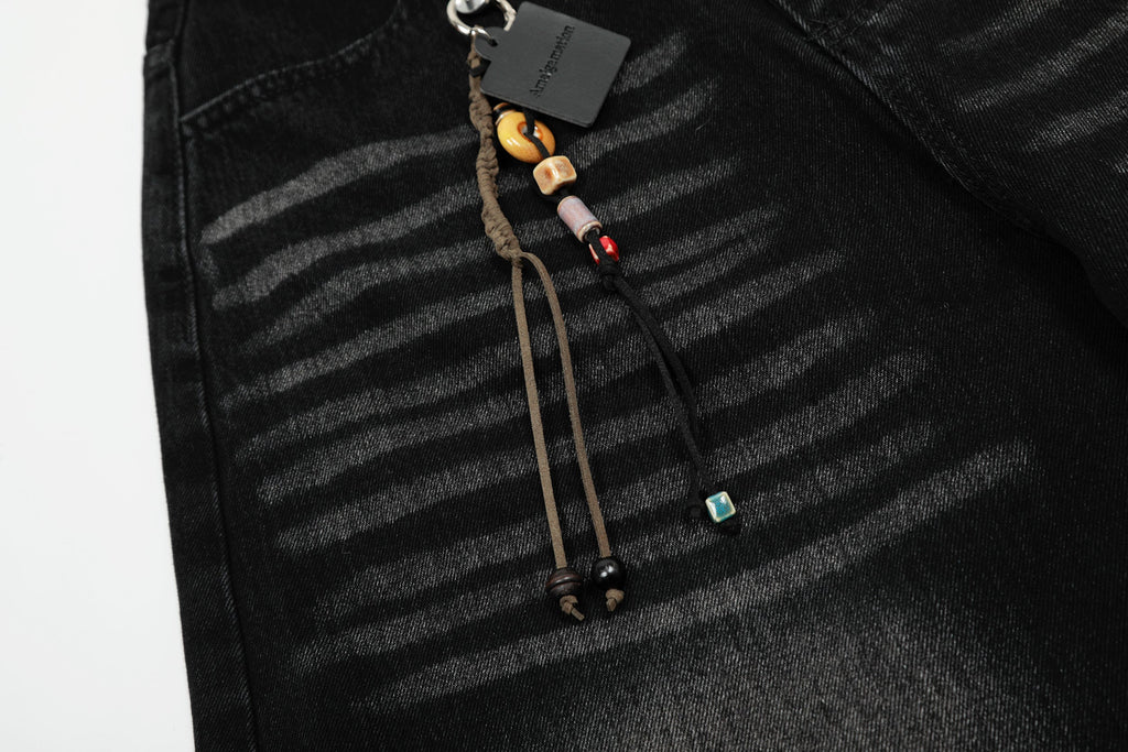 Vintage Embroidered Cross Washed Scimitar Jeans - Drenn